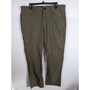Orvis Trek Pants Mens 36x30 Green Water Repellent Tech Stretch Outdoor Hiking